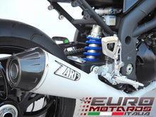 Load image into Gallery viewer, Triumph Speed Triple 2005-2010 Zard Exhaust Full System White + Carbon Cap
