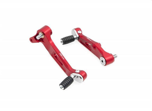 MV Agusta Rivale 800 CNC Racing Pro Style Footrests Pegs Adjustable Black/Red