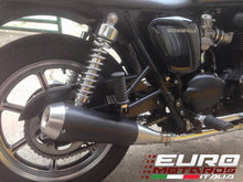 Load image into Gallery viewer, Triumph Bonneville T100 2007-2014 Silmotor Exhaust Dual Silencers Black