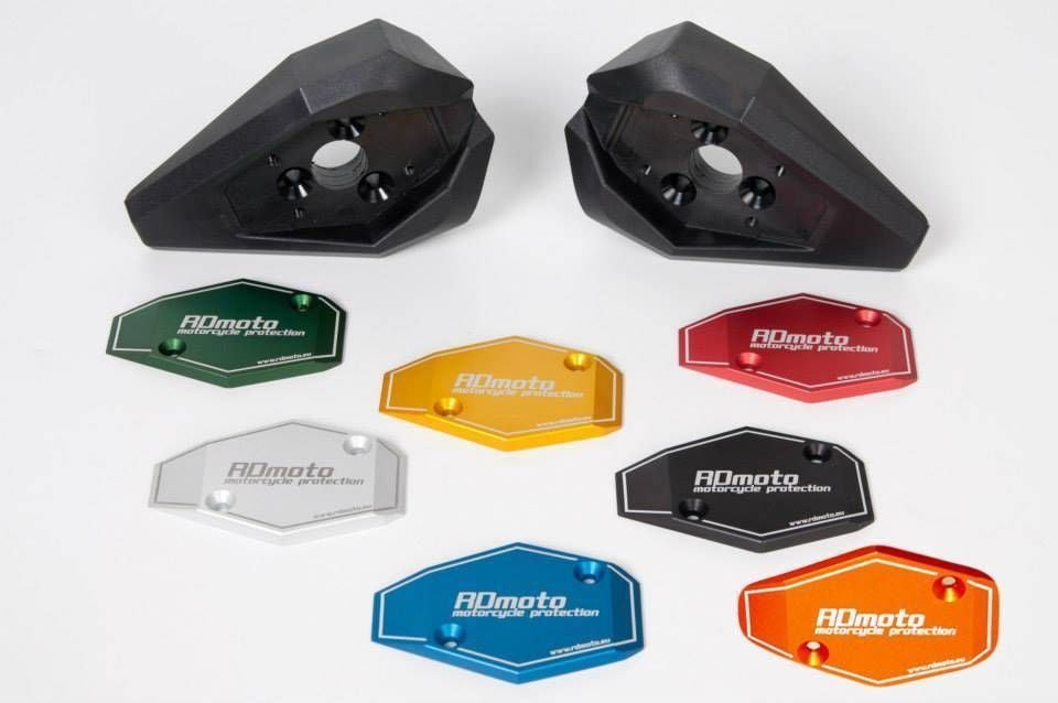 Kawasaki ER-6F Ninja 650R 2008-2011 RD Moto Frame Sliders Protectors SL01 Black