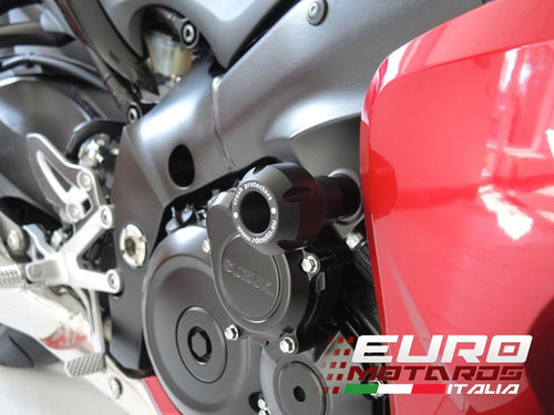 Suzuki GSX-S 1000F 2014-2021 RD Moto Crash Frame Sliders Protectors Black