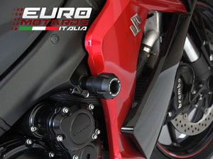 Suzuki GSX-S 1000F 2014-2021 RD Moto Crash Frame Sliders Protectors Black