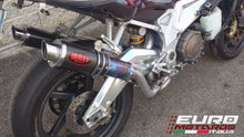 Load image into Gallery viewer, MassMoto Exhaust Dual Silencers M1 MotoGP Style Carbon Aprilia RSV 1000 2004-10