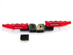 Ducabike Adjustable Foot Pegs Red Ducati Diavel Hypermotard Multistrada Monster