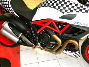 Ducabike Adjustable Foot Pegs Red Ducati Diavel Hypermotard Multistrada Monster