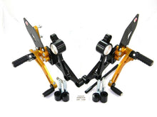 Load image into Gallery viewer, Ducabike Adjustable Rearsets Gold Ducati Monster 696 795 796 1100