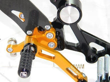 Load image into Gallery viewer, Ducabike Adjustable Rearsets Gold Ducati Monster 696 795 796 1100