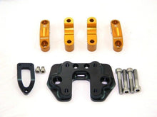 Load image into Gallery viewer, Ducabike Billet Adjustable Handlebar Risers Gold Ducati Streetfighter