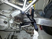Load image into Gallery viewer, Ducabike Adjustable Rearsets Black Ducati Monster 600 620 695 750 900 1000 S4