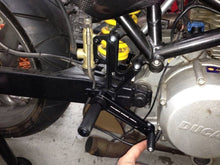 Load image into Gallery viewer, Ducabike Adjustable Rearsets Black Ducati Monster 600 620 695 750 900 1000 S4