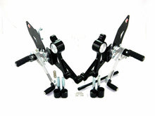 Load image into Gallery viewer, Ducabike Adjustable Rearsets Silver Ducati Monster 696 795 796 1100