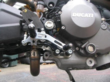 Load image into Gallery viewer, Ducabike Adjustable Rearsets Silver Ducati Monster 696 795 796 1100