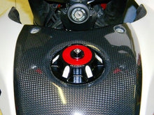 Load image into Gallery viewer, Ducabike Billet Carbon Gas Cap Red Ducati Hypermotard 796 1100