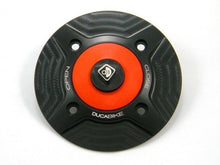 Load image into Gallery viewer, Ducabike Billet Carbon Gas Cap Red Ducati 1199 Panigale Streetfighter 848 1100
