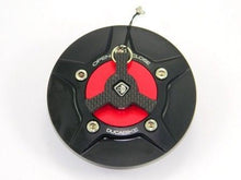 Load image into Gallery viewer, Ducabike Billet Carbon Gas Cap Red Ducati Diavel Monster 696 796 1100