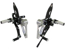 Load image into Gallery viewer, Ducabike Adjustable Rearsets Silver/Black Ducati Monster S2R S4R S4RS