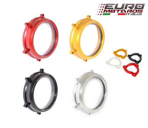 Ducabike Clear Clutch Cover & Spring Retainer Ducati 959 1199 1299 Panigale Sil.