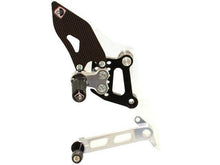 Load image into Gallery viewer, Ducabike Adjustable Rearsets Black/Silver Ducati 749 999