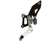 Load image into Gallery viewer, Ducabike Adjustable Rearsets Black/Silver Ducati 749 999