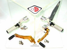 Load image into Gallery viewer, Ducabike Adjustable Rearsets Ducati Streetfighter 848 1100 Silver/Gold