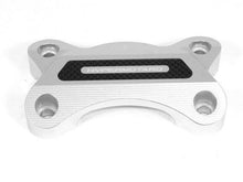 Load image into Gallery viewer, Ducabike Billet/Carbon Handlebar Clamp Silver Ducati Hypermotard 821