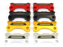 Load image into Gallery viewer, Ducabike Billet/Carbon Handlebar Clamp Silver Ducati Hypermotard 821