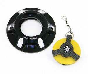 Ducabike Billet Carbon Gas Cap Gold Ducati Hypermotard 796 1100