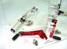 Load image into Gallery viewer, Ducabike Adjustable Rearsets Ducati Streetfighter 848 1100 Silver/Red