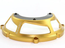 Load image into Gallery viewer, Ducabike Billet Carbon Clutch Cover 05Gold Ducati Monster 696 796 1100 1098 1198