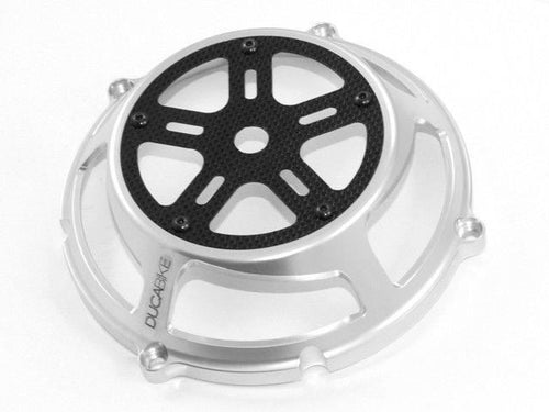 Ducabike Billet Carbon Clutch Cover 03Sil Ducati Monster 696 796 1100 1098 1198