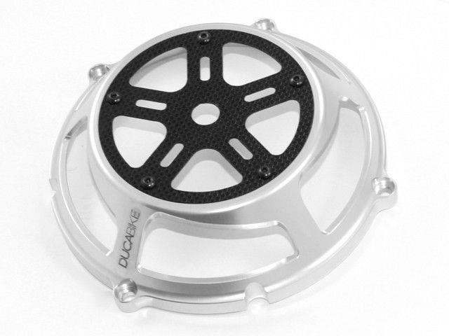 Ducabike Billet Carbon Clutch Cover 03Sil Ducati Monster 696 796 1100 1098 1198
