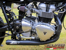 Load image into Gallery viewer, Triumph Scrambler Carburetor Model Zard Exhaust Full System + Cross BLK Silencer