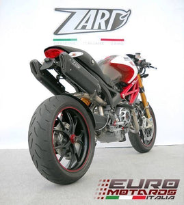 Ducati Monster 696 796 1100 Zard Exhaust Penta Silencers Black /Carb Caps +2.5HP