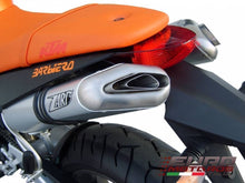 Load image into Gallery viewer, KTM Superduke 990 Zard Exhaust 2 Penta Silver Slipon Silencers Road Legal