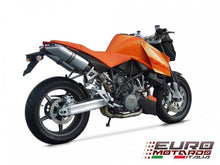 Load image into Gallery viewer, KTM Superduke 990 Zard Exhaust 2 Penta Silver Slipon Silencers Road Legal