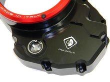 Load image into Gallery viewer, Ducabike Clear Clutch Cover Blk/Red Ducati Diavel Hypermotard 796 SF 848