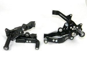 Ducabike Adjustable Rearsets Black Ducati 899 1199 Panigale + Reverse Shifting