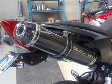Load image into Gallery viewer, Aprilia Dorsoduro 750 Silmotor Exhaust Italia Dual Carbon Silencers Carbon Caps