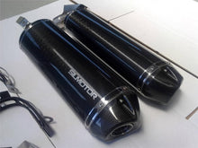 Load image into Gallery viewer, Aprilia Dorsoduro 750 Silmotor Exhaust Italia Dual Carbon Silencers Carbon Caps