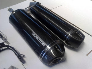 Aprilia Dorsoduro 750 Silmotor Exhaust Italia Dual Carbon Silencers Carbon Caps