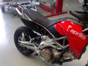 Aprilia Dorsoduro 750 Silmotor Exhaust Italia Dual Carbon Silencers Carbon Caps