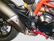 Load image into Gallery viewer, Ducabike Adjustable Rearsets Rider Pro Blk/Red Ducati Hypermotard 821 SP/Strada