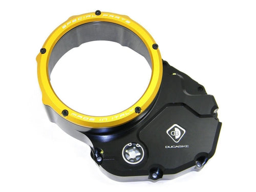 Ducabike Clear Clutch Cover Blk/Gld Ducati Diavel Hypermotard 796 SF 848