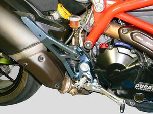 Ducabike Billet Adjustable Rearsets Rider Silvr Ducati Hypermotard SP 821 Strada