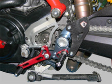 Load image into Gallery viewer, Ducabike Billet Adjustable Rearsets Rider Red Ducati Hypermotard SP 821 Strada