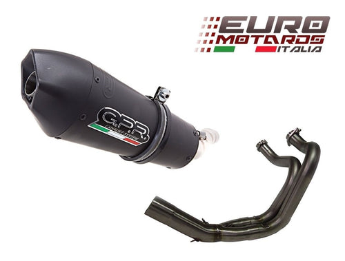 Kawasaki Versys 650 2015-16 GPR Exhaust Full System GPE Ti Black Road Legal Cat