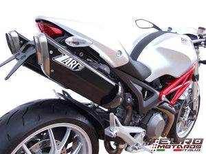 Ducati Monster 696 796 1100 Zard Exhaust Penta Silencers Carbon Racing +2.5HP