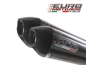 Aprilia Dorsoduro 1200 2011-16 GPR Exhaust Dual SlipOn Silencers GPE CF IN STOCK
