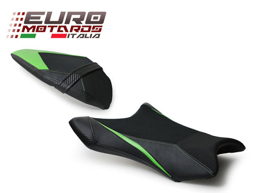 Luimoto Team Kawasaki Suede Tec-Grip Seat Covers Set For Kawasaki ZX10R 2016-20