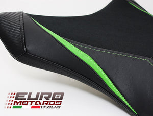 Luimoto Team Kawasaki Suede Tec-Grip Seat Covers Set For Kawasaki ZX10R 2016-20